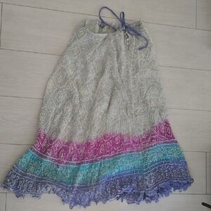 Sweet by Miss Me Lace Skirt in Blue and Purple